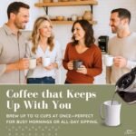 12-Cup Digital Drip Coffee Maker with Built-In Burr Grinder | Programmable Coffee Machine | Reusable Filter and Refillable Water Tank | Warming Plate with Glass Coffee Pot - Image 5