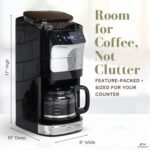 12-Cup Digital Drip Coffee Maker with Built-In Burr Grinder | Programmable Coffee Machine | Reusable Filter and Refillable Water Tank | Warming Plate with Glass Coffee Pot - Image 6