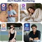 DAVIKO Pedometer Watch No APP/Phone Required, 1.83" Display Smart Watches with Pedometer, Calories & Step Counter, Waterproof Fitness Tracker with Heart Rate/Sleep Monitor for Men Women - Image 4