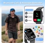 DAVIKO Pedometer Watch No APP/Phone Required, 1.83" Display Smart Watches with Pedometer, Calories & Step Counter, Waterproof Fitness Tracker with Heart Rate/Sleep Monitor for Men Women - Image 5