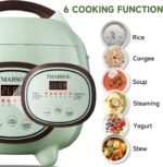 Rice Cooker 6 Cup (Cooked), Small Rice Cooker with 6 Cooking modes,24-Hr Delay Timer and Auto Keep Warm Function, Non-Stick Inner Pot,1.6L Suitable For 1-3 People - Image 3