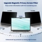 Magnetic Laptop Privacy Screen 14 Inch 16:9, Removable Matte Anti Glare Blue Light Filter - Computer Privacy Shield for 14in Laptop Protector - Image 3