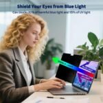 Magnetic Laptop Privacy Screen 14 Inch 16:9, Removable Matte Anti Glare Blue Light Filter - Computer Privacy Shield for 14in Laptop Protector - Image 5