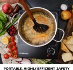 CUSIMAX Hot Plate, Single Burner Electric Cooktop, 1500W Electric Burner Hot Plate for Cooking with Adjustable Temperature, Portable Countertop Burner Stainless Steel, Black, New Model - Image 6