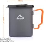 widesea Camping Coffee Pot 750ML, French Press Coffee Maker,Lightweight Backpacking Pot with Collapsible Handle For Camping,Hiking,Fire Cooking - Image 3