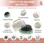 10 inch Buntz Cake Pan Non stick with 12in Cake Carrier for Easy Transportation - Premium Fluted Cake Pans For Oven, Cake Mold, Moldes para Gelatinas - Image 3