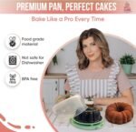 10 inch Buntz Cake Pan Non stick with 12in Cake Carrier for Easy Transportation - Premium Fluted Cake Pans For Oven, Cake Mold, Moldes para Gelatinas - Image 5