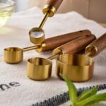 Copper Measuring Cups and Spoon Set of 8, Stackable Kitchen Measure Tool with Handle, Metric Cups and Spoons Measuring Set for Cooking Baking - Image 6