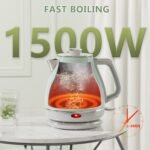 Evoloop Electric Tea Kettle, 1500W /1.0L Hot Water Boiler Heater Pot, Retro Small Electric Kettle, 100% Stainless Steel BPA Free Electric Teapot, Auto Shut-Off & Boil-Dry Protection - Image 3