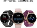 Smart Watch for Women,1.57inch AMOLED Touchscreen Fitness Watch for iPhone & Android,Heart Rate/Sp02/Sleep Monitor,110+ Sport Modes IP68 Waterproof Bluetooth Calls,2 Bands (Pink, 1.57) - Image 4