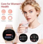 Smart Watch for Women,1.57inch AMOLED Touchscreen Fitness Watch for iPhone & Android,Heart Rate/Sp02/Sleep Monitor,110+ Sport Modes IP68 Waterproof Bluetooth Calls,2 Bands (Pink, 1.57) - Image 8