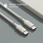 Clemm Chain Nylon Cable 60W, USB-C to USB-C, 3.9ft, Light Gray - Image 7