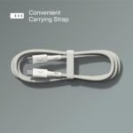 Clemm Chain Nylon Cable 60W, USB-C to USB-C, 3.9ft, Light Gray - Image 8