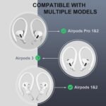 2 Pairs AirPods Ear Hooks for AirPods Pro 2, Pro, 4, 3, 2 & 1 - Upgraded Anti Slip Sports Clip Hooks - White - Image 6