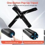 Phone Tripod, 4-in-1 Magnetic Mini Selfie Stick,Pocket Size Selfie Stick with Wireless Detachable Remote Control & 2 Fill Light for Photograph, Vlogging Compatible with iPhone/Android - Image 7