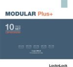 LocknLock Modular Plus Airtight Food Storage Containers, 10-Piece Set, BPA-Free, Modular Stacking, Tritan, Navy - Image 5