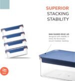 LocknLock Modular Plus Airtight Food Storage Containers, 10-Piece Set, BPA-Free, Modular Stacking, Tritan, Navy - Image 6