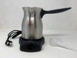 Golden Star Electric Coffee Maker – 6 Cup Stainless Steel Jazve with Cordless Heating Base – Armenian & Middle Eastern Coffee Pot, 110–120V US Plug - Image 3