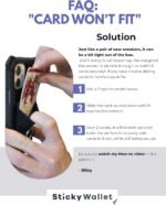 LIFESTYLE DESIGNS The StickyWallet – Premium Spandex Stick-on Phone Wallet Card Holder for any Case – Unique Double Pocket Design + Finger Strap (2 Pack) - Image 6