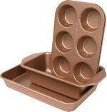 casaWare Toaster Oven 3-Piece Set (Rose Gold Granite) - Image 3