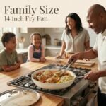 GOTHAM STEEL HAMMERED 14 Inch Non Stick Frying Pans with Lid, Extra Large Frying Pans Nonstick Cooks Family Sized Meals, Non Toxic PFOA Free, Induction Ready, Oven and Dishwasher Safe - Image 3