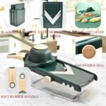 Adjustable Mandoline Slicer for Kitchen - Ultra Sharp V-Blade with Container, Julienning Slicer for Potatoes, Apples, Onions, Tomatoes - Image 4