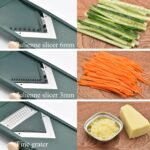 Adjustable Mandoline Slicer for Kitchen - Ultra Sharp V-Blade with Container, Julienning Slicer for Potatoes, Apples, Onions, Tomatoes - Image 5