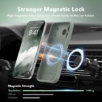 Magnetic for iPhone 17 Pro Case, Compatible with MagSafe, [Full Camera Protection][Screen Protector] Silicone Shockproof Protective Phone Case for iPhone 17 Pro 6.3", Calke Green - Image 4