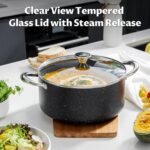 BEZIA Large 8 Quart Nonstick Stock Pot with Lid, Induction Cooking Pot Soup Pot, Non-toxic and Oven Safe, Perfect for Stews, Soups and All Stovetops, PFOA PFAS Free - Image 5