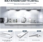 6 Pack Under Cabinet Lighting Wireless, 32 LED Rechargeable Battery Motion Sensor Light Indoor, Stick On Magnetic Closet Lights, Under Counter Lights for Kitchen, Stairs, White 8 in - Image 5