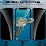 2 Pack Privacy Screen Protector for iPhone 12/12 Pro 6.1 inch, Anti-Spy Screen Protector Tempered Glass Film Shatterproof/Anti-Scratch/Touch Sensitive/No Air Bubbles/Easy to Install - Image 4
