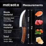 Matsato Chef Knife with Premium Leather Sheath – Japanese Steel Kitchen Knife for Home & Cooking, Christmas Gift Set for Men or Women, Kitchen Gift for Chefs - Image 3