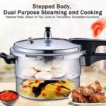 Small Pressure Cooker 4 Quart，Aluminum Pressure Cooker Compatible with Gas & Induction Cooker Fast Cooking Pot Even Heat Distribution for 2-3 People - Image 4