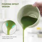 Matcha Whisk Set, 8pcs Japanese Ceremonial Matcha Kit include Mixing Bowl with Spout, Bamboo Whisk and Holder, Bamboo Matcha Scoop and Spoon for Matcha Tea Lovers - Image 4