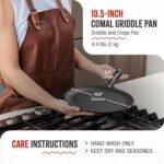 Victoria 10.5-Inch Cast Iron Comal Griddle Pan with a Long Handle, Preseasoned with Flaxseed Oil, Made in Colombia - Image 4