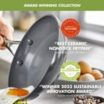 GreenPan Valencia Pro Ceramic Nonstick 16 Piece Cookware Set, Hard Anodized PFAS-Free Pots & Pans, Induction Ready, Compatible on All Cooktops, Dishwasher Safe, Oven Safe to 600F, Gray - Image 3