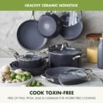 GreenPan Valencia Pro Ceramic Nonstick 16 Piece Cookware Set, Hard Anodized PFAS-Free Pots & Pans, Induction Ready, Compatible on All Cooktops, Dishwasher Safe, Oven Safe to 600F, Gray - Image 4