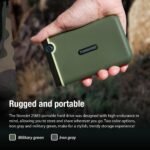 Transcend 2TB SJ25M3, USB 3.1 Portable Hard Drive Rugged, Anti-Shock Resistant, Compact and Lightweight with Lightning-Fast Speeds, One Touch Backup Button, Iron Gray - TS2TSJ25M3S - Image 5