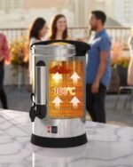 Commercial 120 Cup Coffee Urn 18L Large Capacity Stainless Steel Coffee Maker with 304 Stainless Steel Barrel, Adjustable Temperature, Food-Grade 304 Hot Coffee/Hot Water Dispenser - Image 5