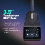 Yealink HA64 Pro Wireless DECT & Bluetooth Headset with Touch Screen for Office, Home, Desk Phone, Computer, Smartphone (Dual Speaker) - Image 4