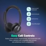 Yealink HA64 Pro Wireless DECT & Bluetooth Headset with Touch Screen for Office, Home, Desk Phone, Computer, Smartphone (Dual Speaker) - Image 5