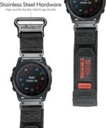 Compatible With Garmin Watch Band, Super Rugged Nylon Sports Strap With Woven Loop Design For Fenix/Forerunner/Approach/MARQ/Quatix/D2 Series, Tough Replacement Band For Men Women - Image 7