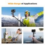 K&F CONCEPT Selfie Stick Tripod, 60cm/23.6" Extendable Ball Head Vlog Selfie Stick Handle for GoPro Hero 13/12/11 Max2 DJI Osmo 360 Pocket 3 Action 5 Pro iPhone 17. - Image 5