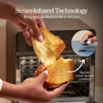 Our Place Wonder Oven | 6-in-1 Stainless Steel Air Fryer Toaster Oven Combo with Basket, Rack, Pan & Tray | Compact 13 QT Countertop Capacity - Toast, Roast, Bake, Reheat, Broil & Steam | Steam - Image 6