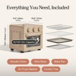 Our Place Wonder Oven | 6-in-1 Stainless Steel Air Fryer Toaster Oven Combo with Basket, Rack, Pan & Tray | Compact 13 QT Countertop Capacity - Toast, Roast, Bake, Reheat, Broil & Steam | Steam - Image 7