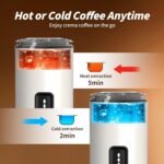 Portable Espresso Maker with Stainless Steel Body | 7500mAh Rechargeable Battery | 20 Bar Self-Heating with USB-C | Works with Most Capsules Compatible for Camping, Travel, Outdoor (White) - Image 5