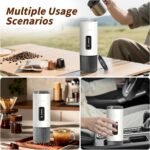 Portable Espresso Maker with Stainless Steel Body | 7500mAh Rechargeable Battery | 20 Bar Self-Heating with USB-C | Works with Most Capsules Compatible for Camping, Travel, Outdoor (White) - Image 6