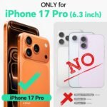 TUCCH Wallet Case for iPhone 17 Pro (6.3") 2025, RFID Blocking 4 Card Holders | Kickstand | Shockproof TPU Shell | PU Leather | Magnetic Closure | Protective Flip Folio Cover | Black - Image 3
