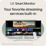 LG 34SR60QC-W 34-inch QHD (3440x1440) Curved Smart Monitor with Streaming, UltraWide Screen, webOS, HDR10, 100Hz, Built-in Speaker, AirPlay2, Screen Share, Bluetooth, ThinQ App, White - Image 3
