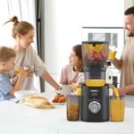 OMMO Juicer Machines, 300W Cold Press Juicer for Whole Vegetables & Fruits with 6'' Large Feed Chute, Slow Masticating Juicer Easy to Clean, High Juice Yield, BPA Free, Black - Image 5